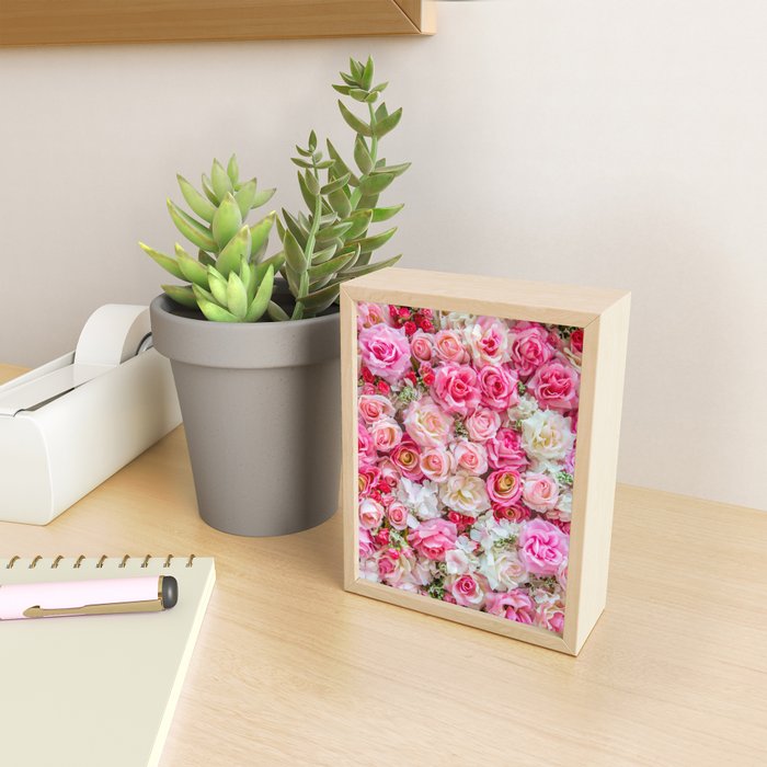 Pink & Red Roses Mini Art Print Gallery Image 2