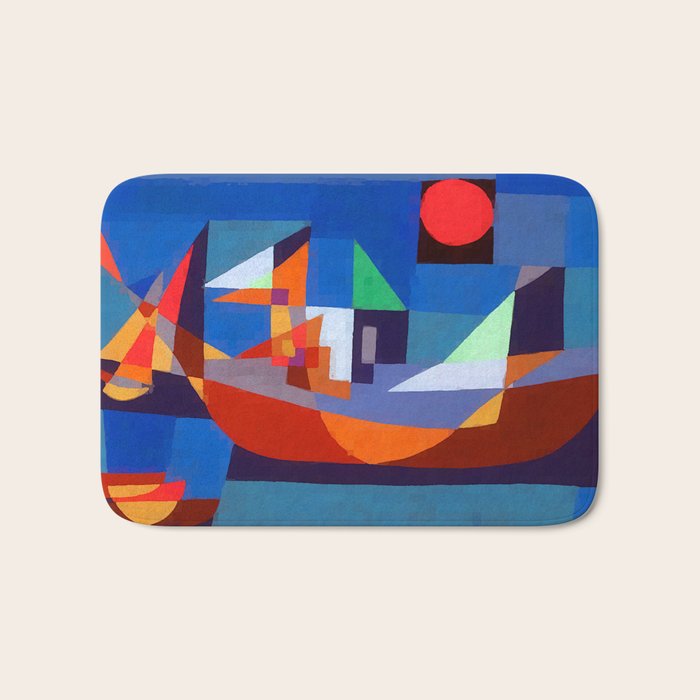 Paul Klee Boats at Rest Bath Mat Gallery Image 1