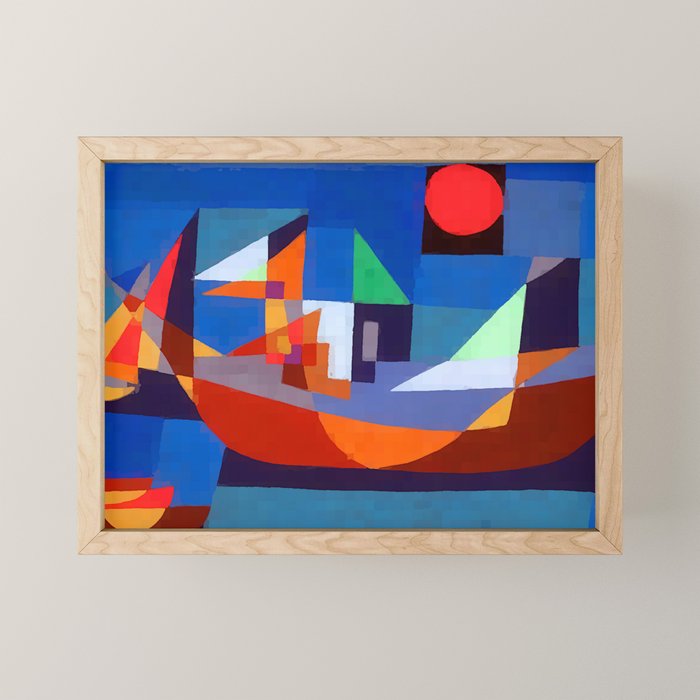 Paul Klee Boats at Rest Mini Art Print Gallery Image 1