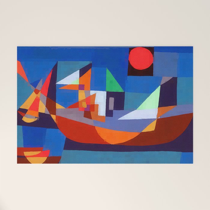 Paul Klee Boats at Rest Welcome Mat Gallery Image 1