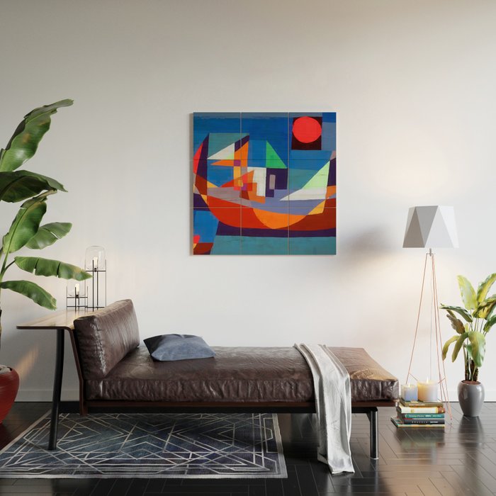 Paul Klee Boats at Rest Wood Wall Art Gallery Image 2