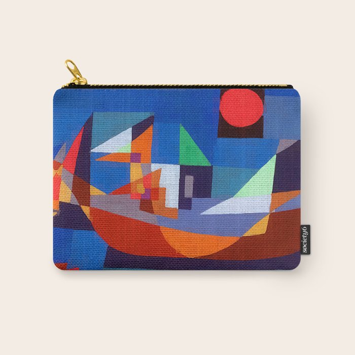 Paul Klee Boats at Rest Carry All Pouch Gallery Image 1