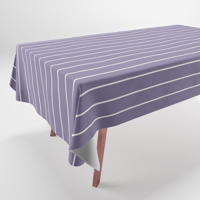 Minimal Arch XXXII Lavender Purple Modern Geometric Lines Tablecloth Gallery Image 1