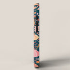 Pumpkin Confetti - Peach on Teal iPhone Case Gallery Image 2
