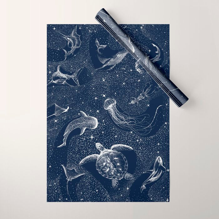 Cosmic Ocean Wrapping Paper Gallery Image 1