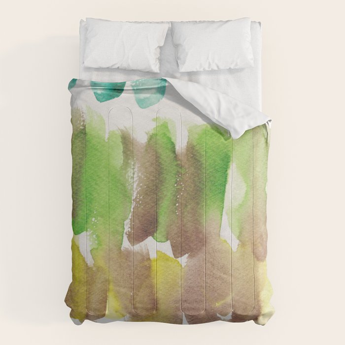5  Watercolor November 2021 211130 Painting Valourine Original Design Color Bright Modern Contemporary  Comforter Gallery Image 6