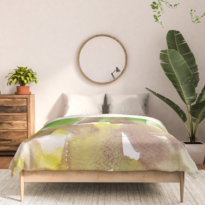 5  Watercolor November 2021 211130 Painting Valourine Original Design Color Bright Modern Contemporary  Comforter Gallery Image 3