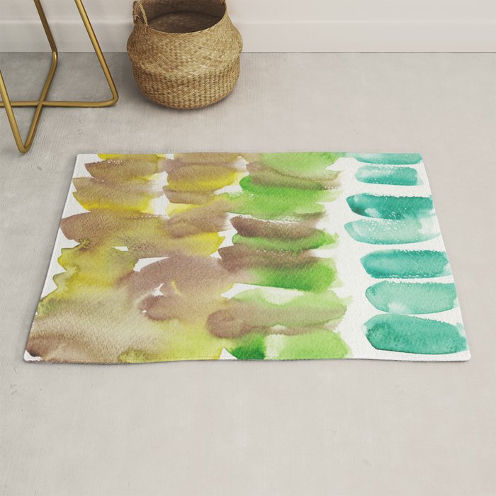 5  Watercolor November 2021 211130 Painting Valourine Original Design Color Bright Modern Contemporary  Rug Gallery Image 1