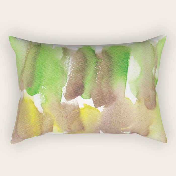 5  Watercolor November 2021 211130 Painting Valourine Original Design Color Bright Modern Contemporary  Rectangular Pillow Gallery Image 2