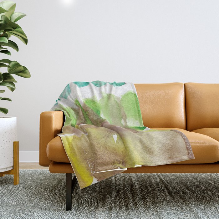 5  Watercolor November 2021 211130 Painting Valourine Original Design Color Bright Modern Contemporary  Throw Blanket Gallery Image 1