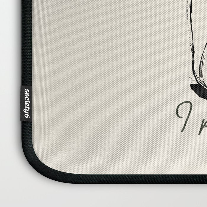 I Probably Need Coffee / Vintage Illustration / Funny Quote Laptop Sleeve Gallery Image 3