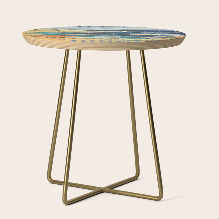 Greece Mid Century Travel Poster Side Table Gallery Image 1