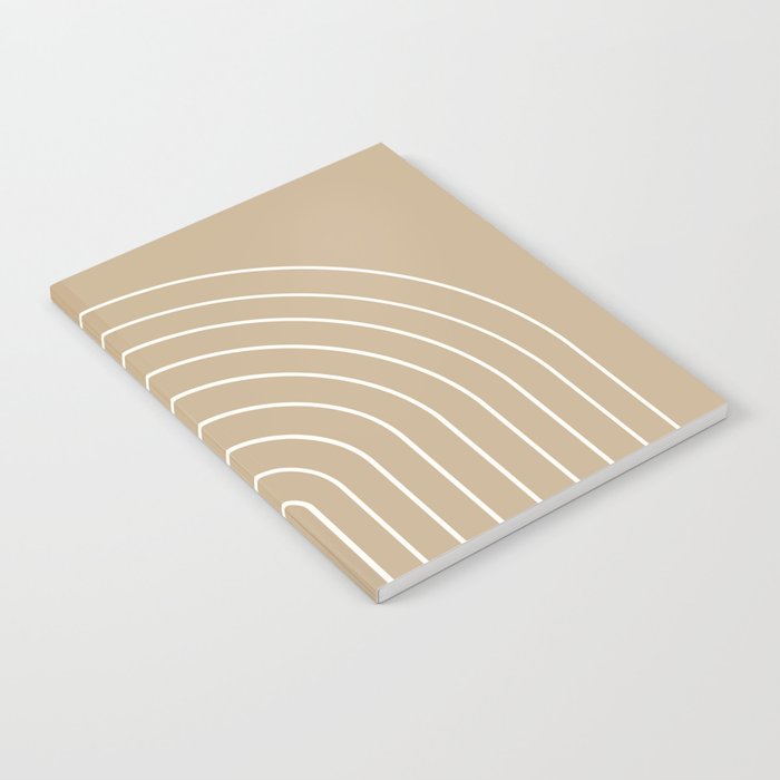 Minimal Arch LVI Neutral Tan Modern Geometric Lines Notebook Gallery Image 2