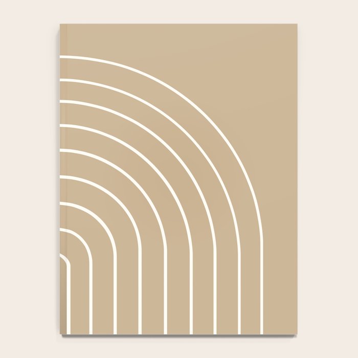 Minimal Arch LVI Neutral Tan Modern Geometric Lines Notebook Gallery Image 4