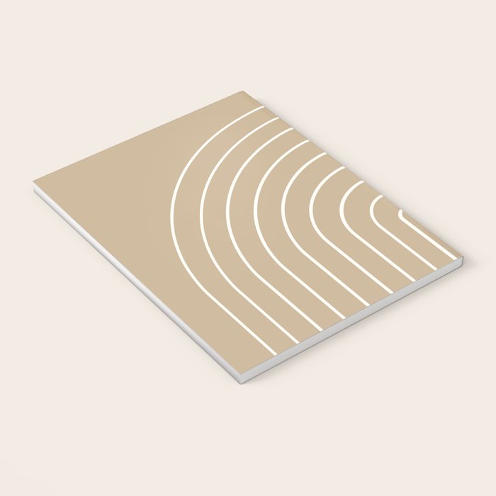 Minimal Arch LVI Neutral Tan Modern Geometric Lines Notebook Gallery Image 3