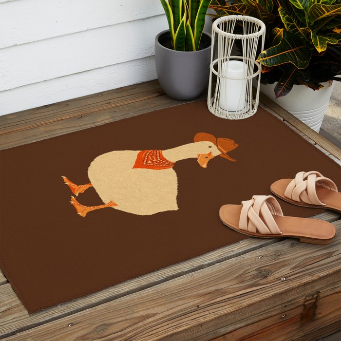 Bo The Cowboy Duck Outdoor Rug Gallery Image 2
