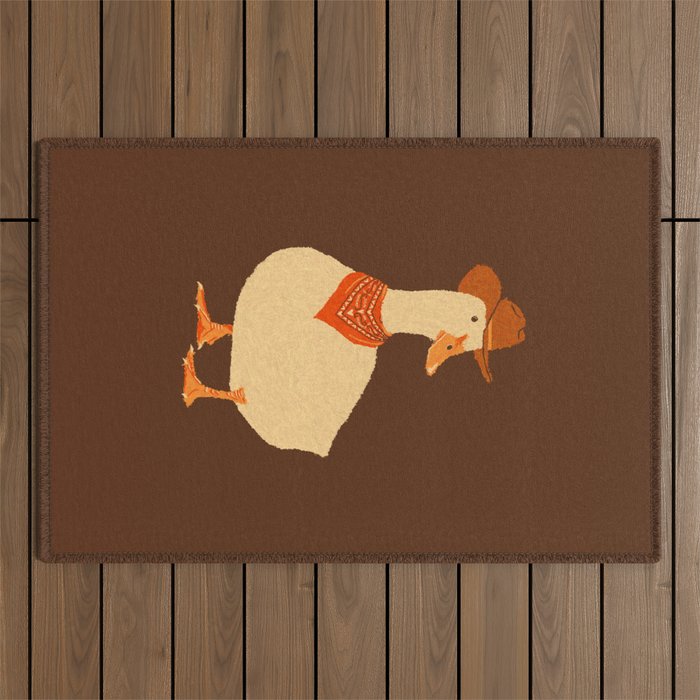 Bo The Cowboy Duck Outdoor Rug Gallery Image 1