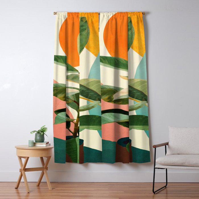 Colorful Ficus 1 Window Curtain Gallery Image 1