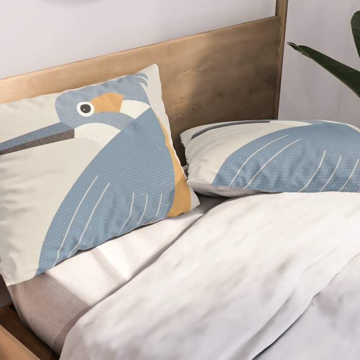 Whimsy Blue-eared Kingfisher Pillow Sham Gallery Image 2