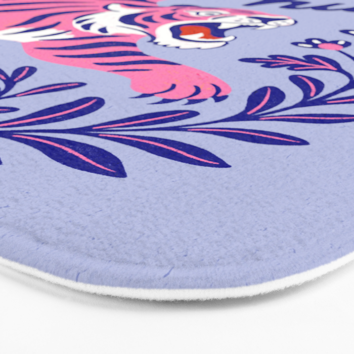 Pink Tiger Illustration - My Back Hurts Bath Mat Gallery Image 3