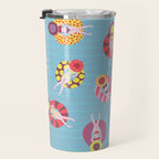 Floating in the Pool Pattern. Women on colorful floaties. Travel Mug Gallery Image 3