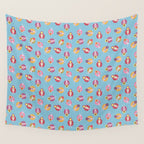 Floating in the Pool Pattern. Women on colorful floaties. Wall Tapestry Gallery Image 4