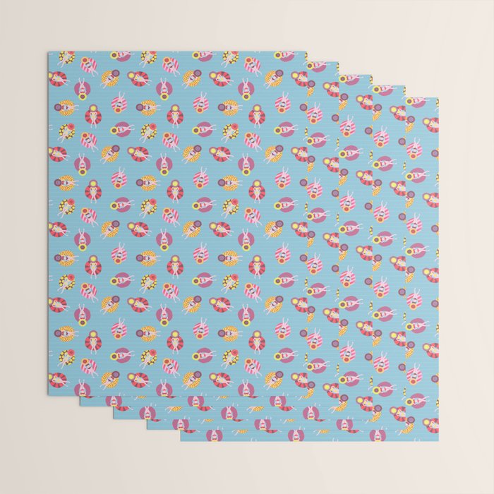 Floating in the Pool Pattern. Women on colorful floaties. Wrapping Paper Gallery Image 3