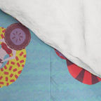 Floating in the Pool Pattern. Women on colorful floaties. Comforter Gallery Image 4