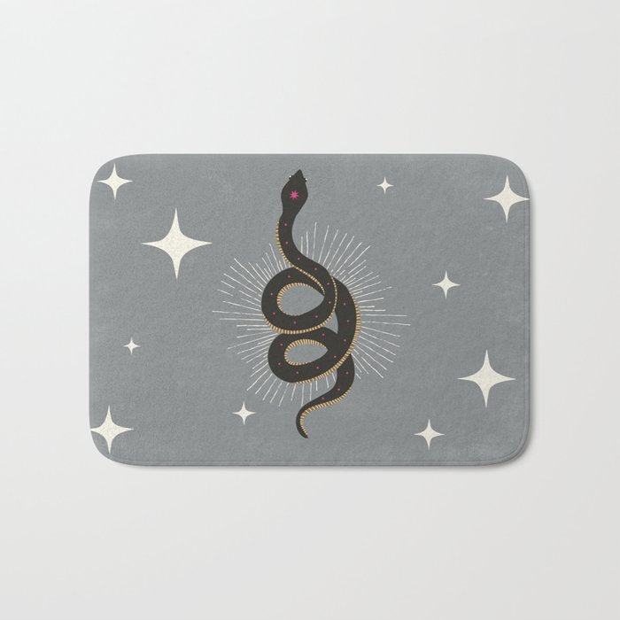 Slither - Gray Bath Mat Gallery Image 1