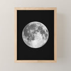 Full Moon print black-white photograph new lunar eclipse poster bedroom home wall decor Mini Art Print Gallery Image 1