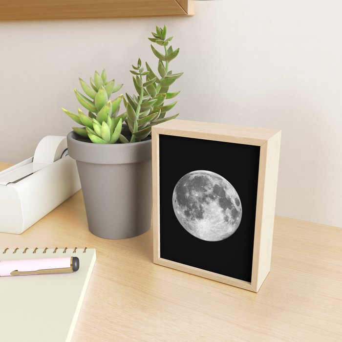 Full Moon print black-white photograph new lunar eclipse poster bedroom home wall decor Mini Art Print Gallery Image 2