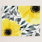 Big yellow watercolor flowers Jigsaw Puzzle Gallery Image 1