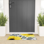 Big yellow watercolor flowers Welcome Mat Gallery Image 3