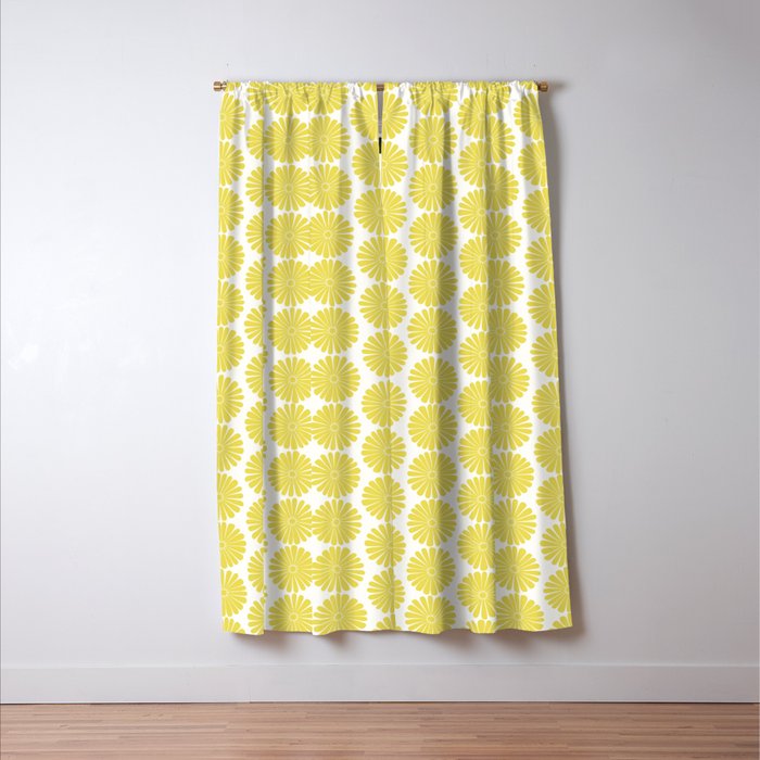 Floral Daisy Pattern XVIII Window Curtain Gallery Image 3