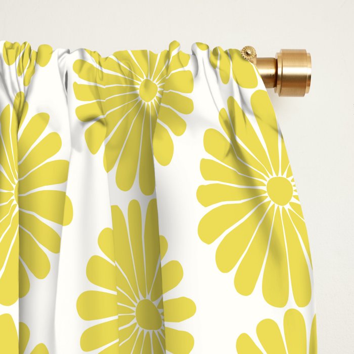 Floral Daisy Pattern XVIII Window Curtain Gallery Image 2