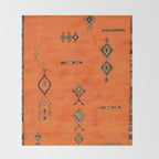 Oriental Traditional Moroccan Berber Rug Artwork Throw Blanket Gallery Image 2