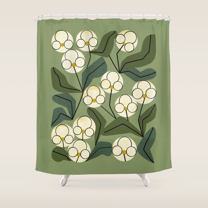 White Orchids Shower Curtain Gallery Image 1