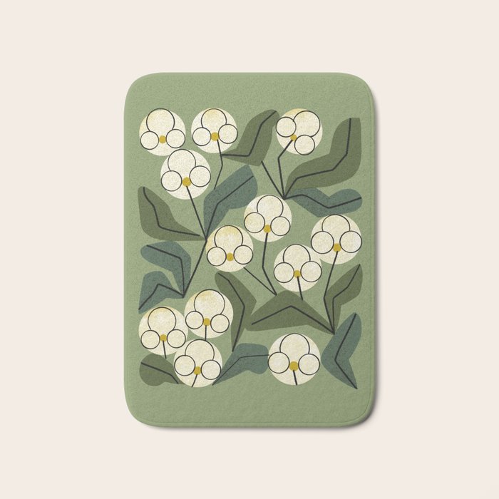 White Orchids Bath Mat Gallery Image 1