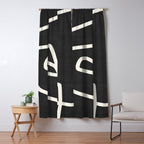 abstract minimal 57 Black & White Window Curtain Gallery Image 5