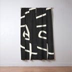 abstract minimal 57 Black & White Window Curtain Gallery Image 3