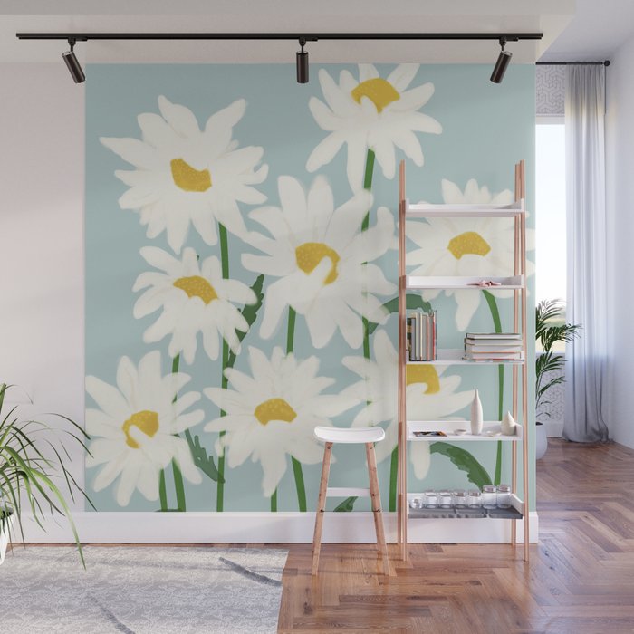 Flower Market - Oxeye daisies Wall Mural Gallery Image 1