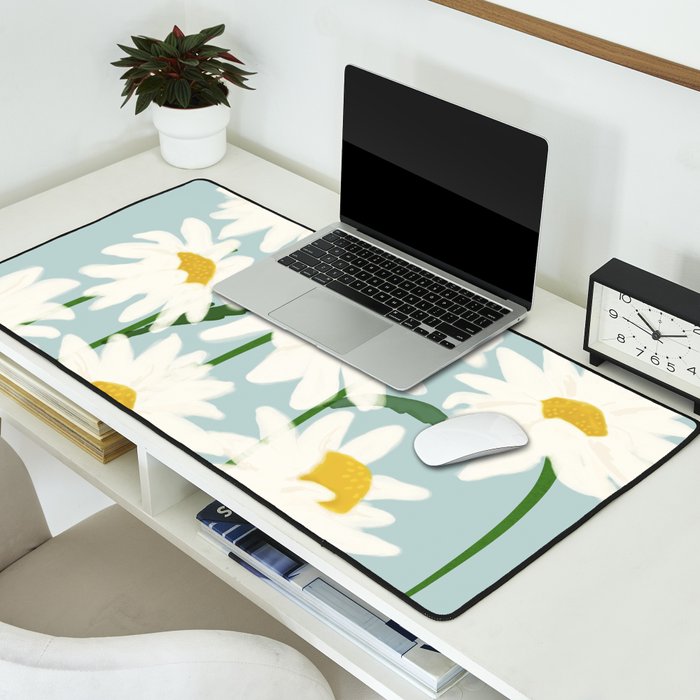 Flower Market - Oxeye daisies Desk Mat Gallery Image 2