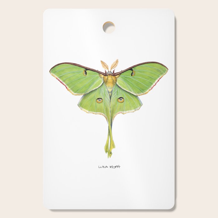 Luna Moth (Actias luna) II Cutting Board Gallery Image 1
