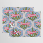 Modern Preppy Leopard Cat Jungle Oasis Placemat Gallery Image 1