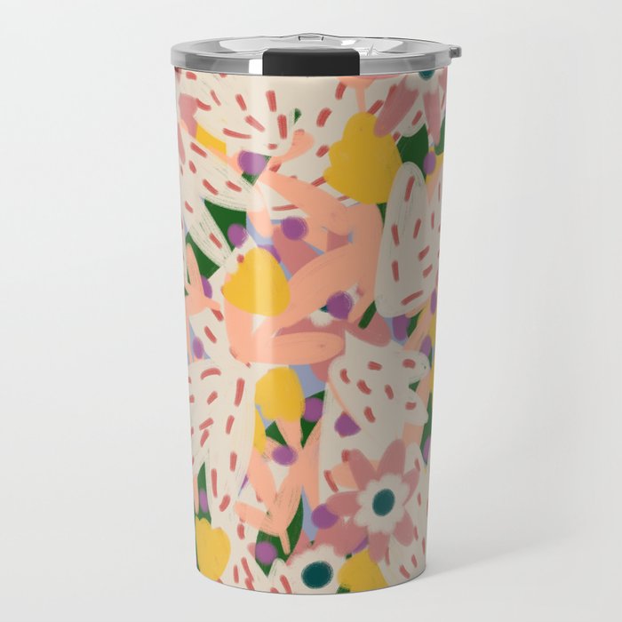 Floral Collage  Travel Mug Gallery Image 1