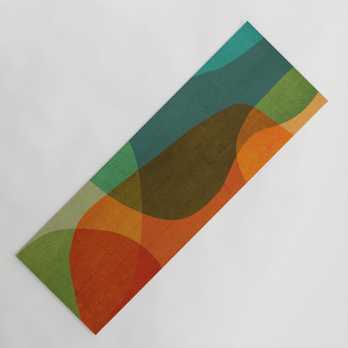 Mid-Century Modern Digital Art Yoga Mat Gallery Image 1