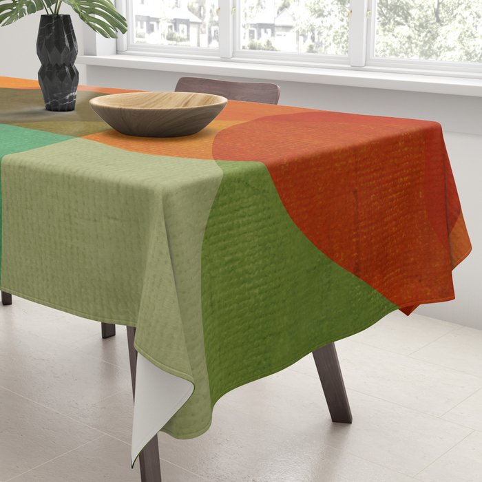 Mid-Century Modern Digital Art Tablecloth Gallery Image 3