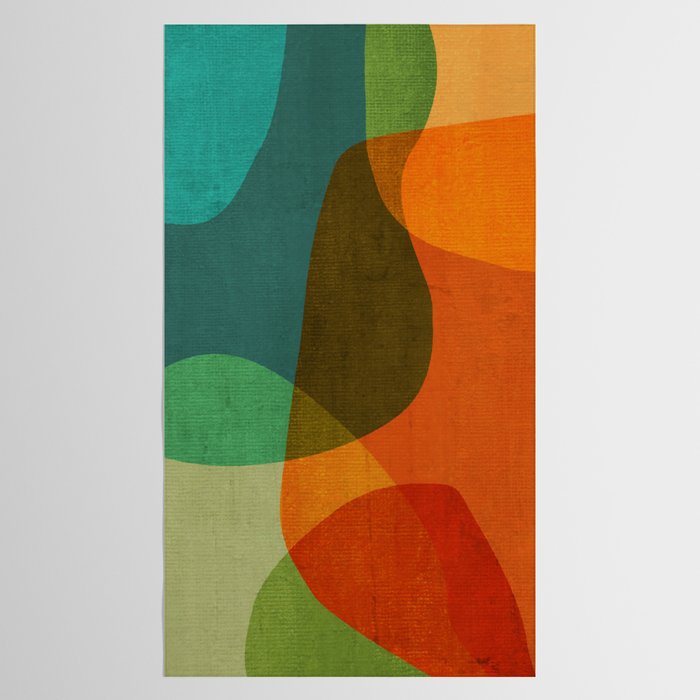 Mid-Century Modern Digital Art Tablecloth Gallery Image 2
