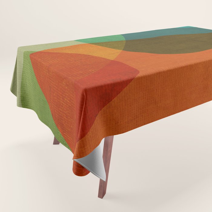 Mid-Century Modern Digital Art Tablecloth Gallery Image 1