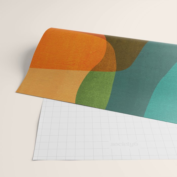 Mid-Century Modern Digital Art Wrapping Paper Gallery Image 2